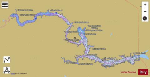 Lake Sakakawea depth contour Map - i-Boating App