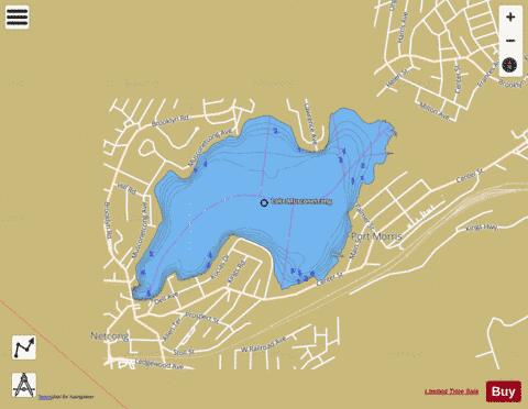 Lake Musconetcong depth contour Map - i-Boating App