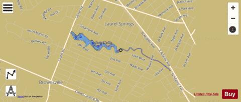 Laurel Springs Lake depth contour Map - i-Boating App
