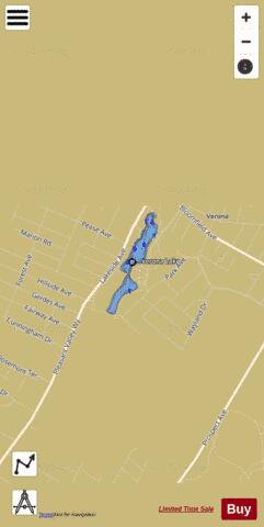 Verona Park Lake depth contour Map - i-Boating App