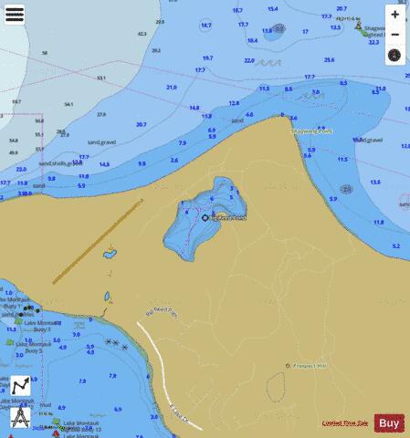 Big Reed Pond depth contour Map - i-Boating App