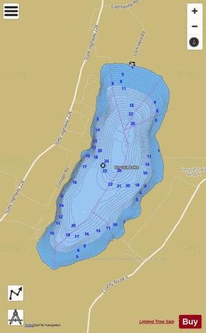 Cayuta Lake depth contour Map - i-Boating App