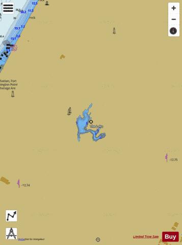 Central Park Lake depth contour Map - i-Boating App