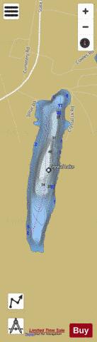 Crystal Lake A depth contour Map - i-Boating App