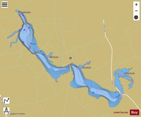 Kayuta Lake depth contour Map - i-Boating App