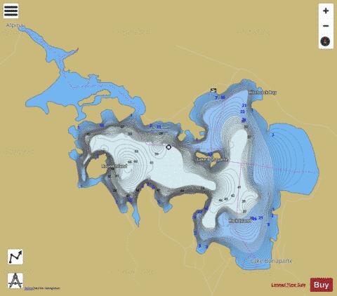 Lake Bonaparte depth contour Map - i-Boating App
