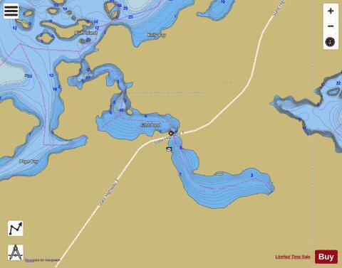 Second Pond B depth contour Map - i-Boating App