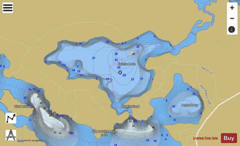 Spitfire Lake depth contour Map - i-Boating App