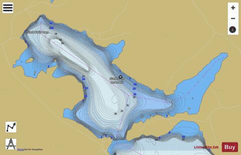 Stark Falls Reservoir depth contour Map - i-Boating App