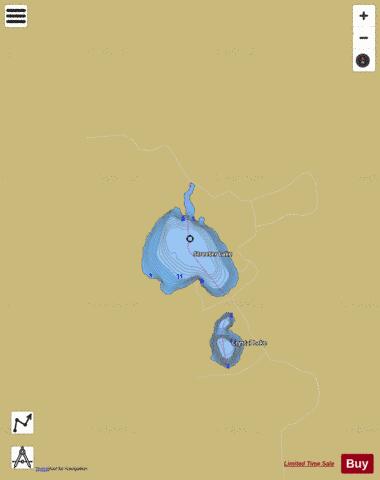 Streeter Lake depth contour Map - i-Boating App