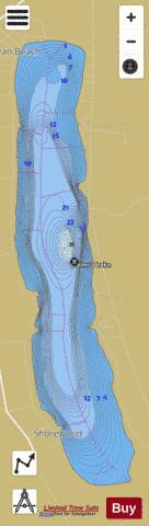 Waneta Lake depth contour Map - i-Boating App