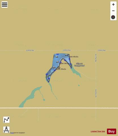 Skipout Lake depth contour Map - i-Boating App