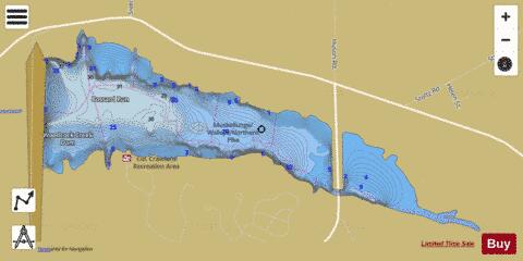 Woodcock Creek Lake depth contour Map - i-Boating App