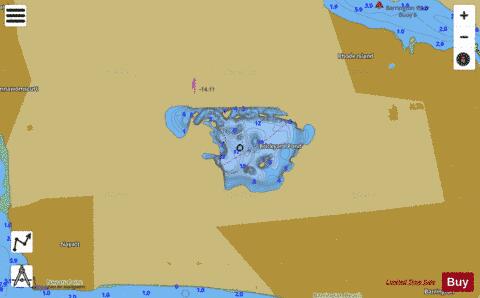 Brickyard Pond depth contour Map - i-Boating App