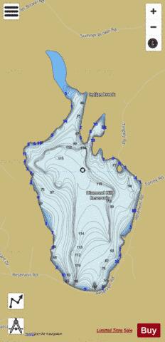 Diamond Hill Reservoir depth contour Map - i-Boating App
