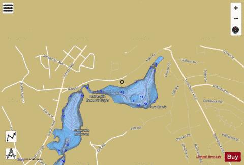 Lower Slatersville depth contour Map - i-Boating App