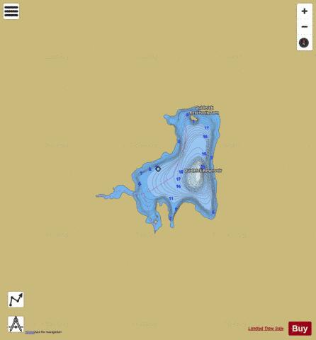 Quidnick Reservoir depth contour Map - i-Boating App