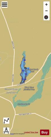 Sandy Pond depth contour Map - i-Boating App