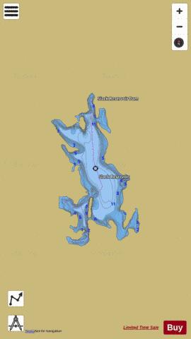 Slack Reservoir depth contour Map - i-Boating App