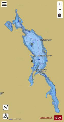 Woonasquatucket Reservoir depth contour Map - i-Boating App