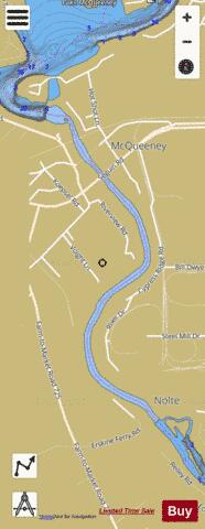 Guadalupe River b/w Placid-Mcqueeney depth contour Map - i-Boating App