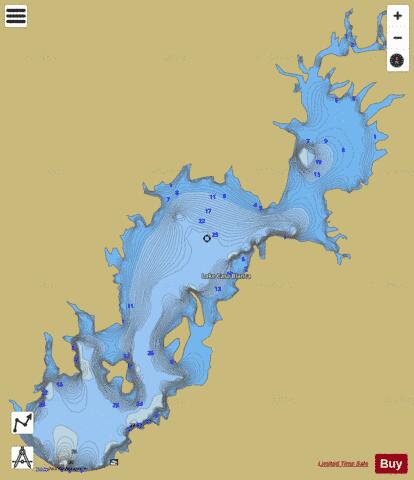 Lake Casa Blanca depth contour Map - i-Boating App