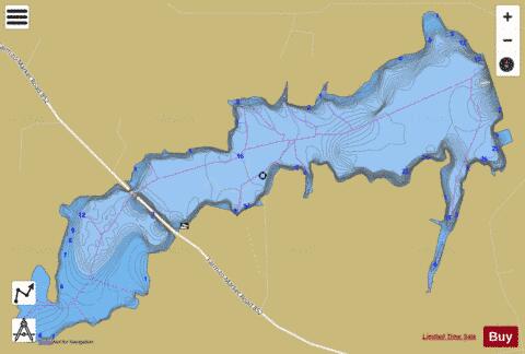 Lake Gilmer depth contour Map - i-Boating App