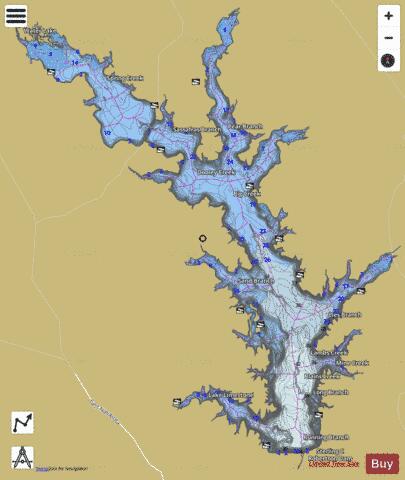 Lake Limestone depth contour Map - i-Boating App