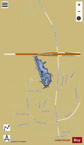 Pecan Grove Park Lake depth contour Map - i-Boating App