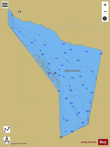 Sheldon Reservoir depth contour Map - i-Boating App
