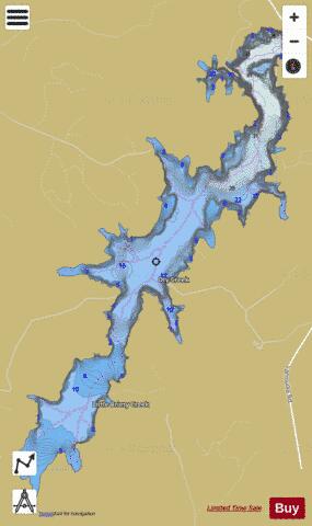 Briery Creek Lake depth contour Map - i-Boating App
