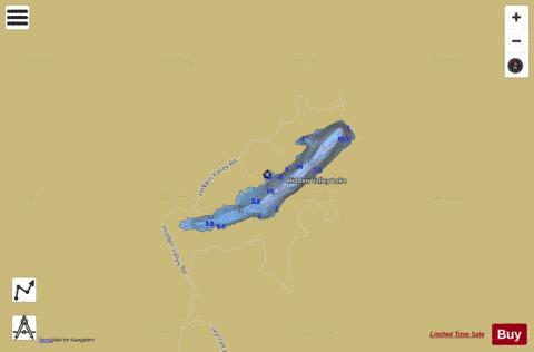 Hidden Valley Lake depth contour Map - i-Boating App