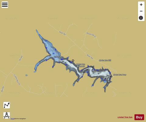 Motts Run Reservoir depth contour Map - i-Boating App