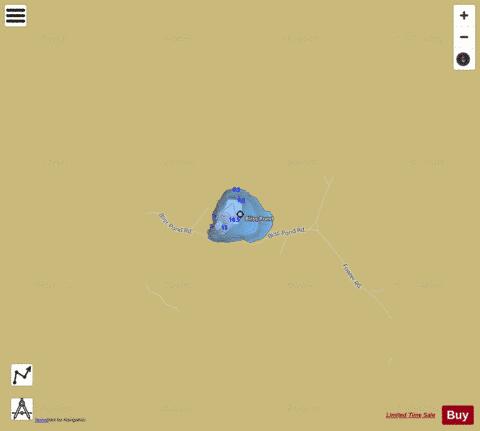 Bliss Pond Calais depth contour Map - i-Boating App