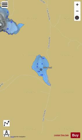 Coits Pond Cabot depth contour Map - i-Boating App