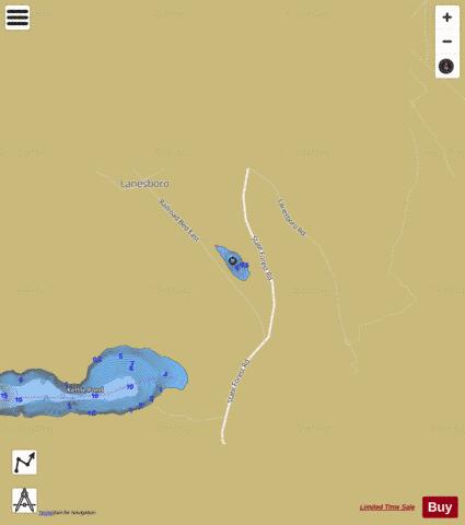 Goslant Spice Pond Peacham depth contour Map - i-Boating App