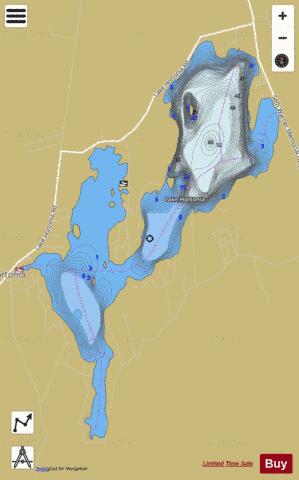Hortonia Lake Sudbury Hubbardton depth contour Map - i-Boating App