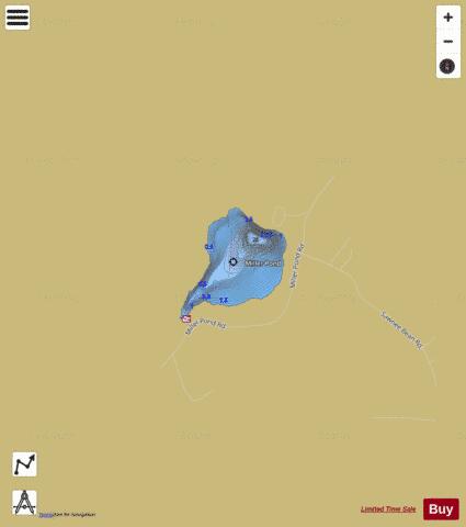 Miller Pond Strafford depth contour Map - i-Boating App