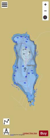 Neal Pond Lunenburg depth contour Map - i-Boating App