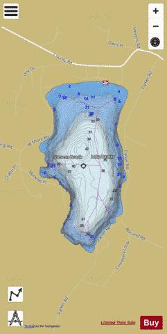 Parker Lake Glover depth contour Map - i-Boating App