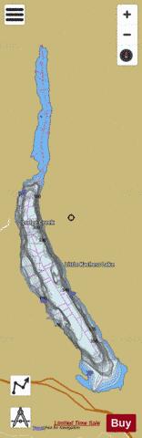 Kachess Lake depth contour Map - i-Boating App