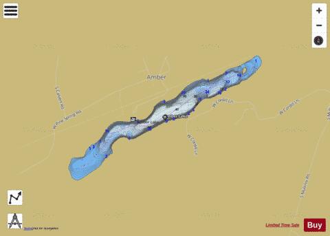 Amber Lake,  Spokane County depth contour Map - i-Boating App