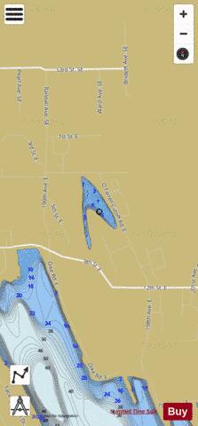 Bowman Lake,  Pierce County depth contour Map - i-Boating App