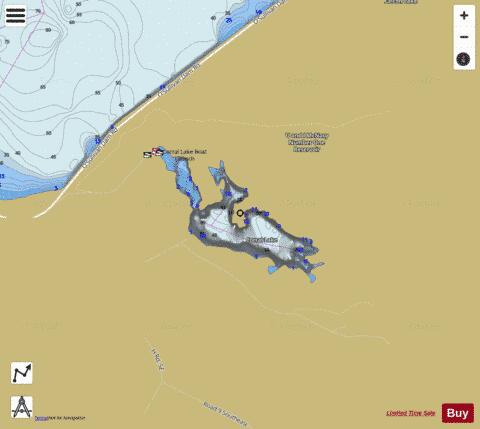 Corral Lake,  Grant County depth contour Map - i-Boating App