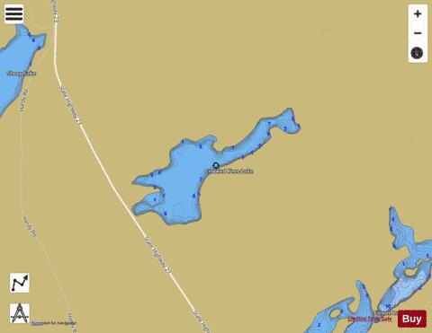 Crooked Knee Lake,  Whitman County depth contour Map - i-Boating App