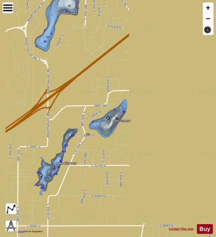 Geneva Lake,  King County depth contour Map - i-Boating App