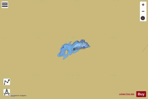 Hilltop Lake,  Grant County depth contour Map - i-Boating App
