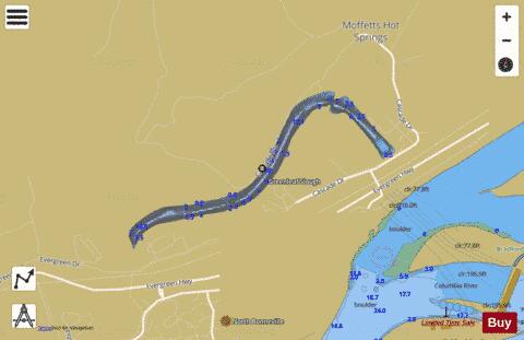 Lake Greenleaf Slough depth contour Map - i-Boating App