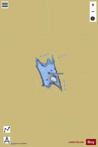 Margaret Lake,  King County depth contour Map - i-Boating App