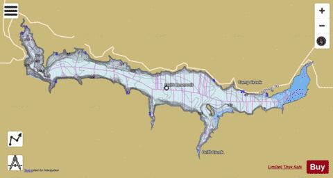 Swift Reservoir depth contour Map - i-Boating App